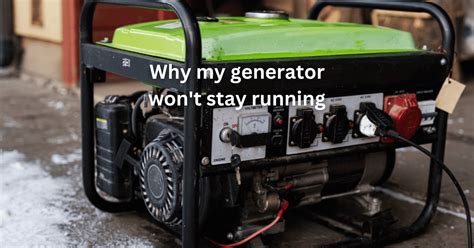 My Generator Won't Stay Running